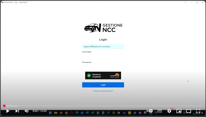 video sul funzionamento di Gestione NCC